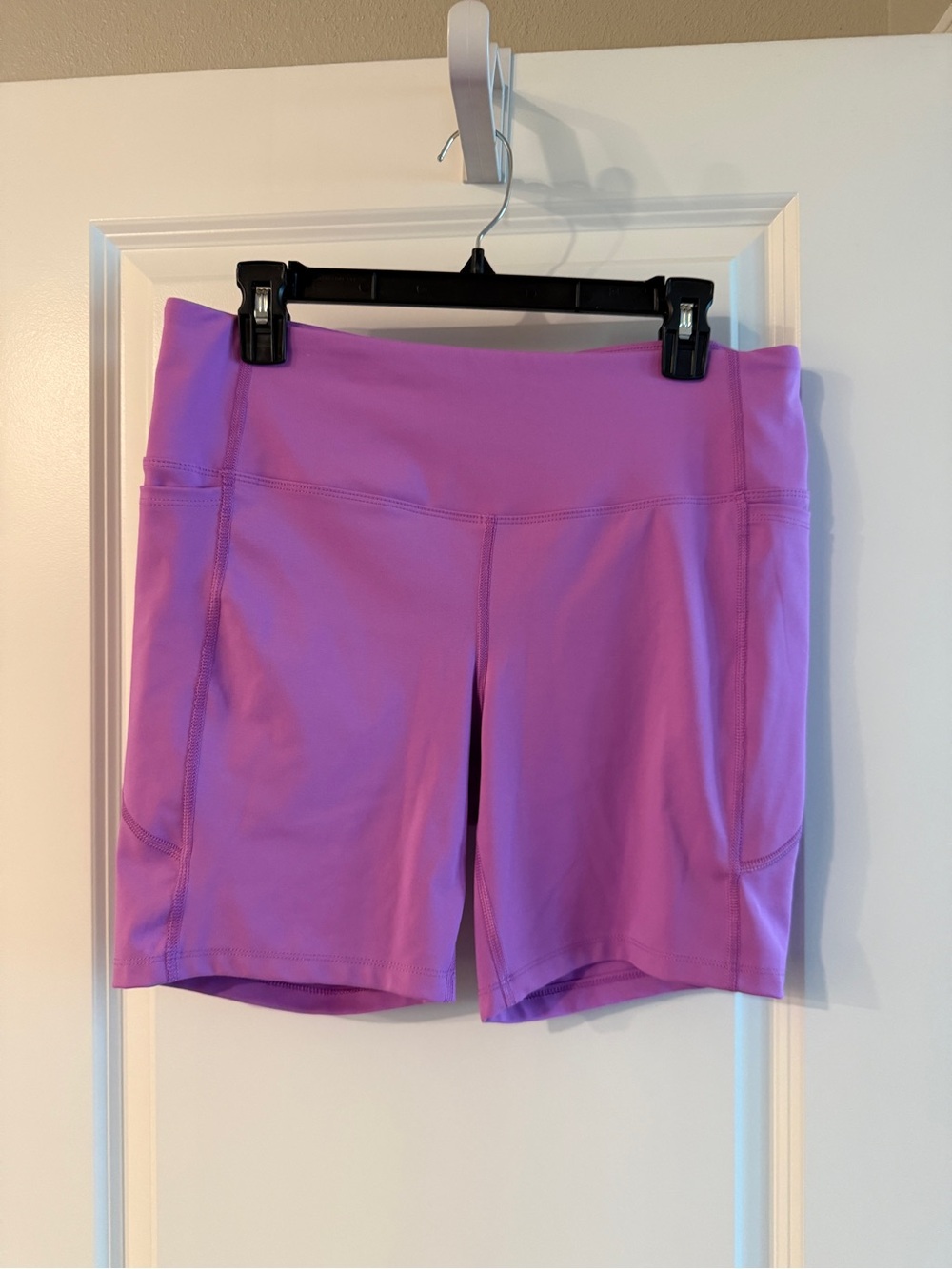 Athletic Works Purple Bike Shorts with Side Pockets